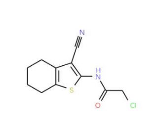 2-Chloro-N-(3-cyano-4,5,6,7-tetrahydro-1-benzothiophen-2-yl)acetamide (CAS 58125-40-9) - chemical structure image