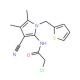 2-chloro-N-[3-cyano-4,5-dimethyl-1-(thien-2-ylmethyl)-1H-pyrrol-2-yl]acetamide - chemical structure image