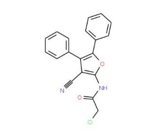 2-Chloro-N-(3-cyano-4,5-diphenyl-furan-2-yl)-acetamide - chemical structure image