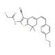 2-Chloro-N-{3-cyano-5-[2-(4-ethoxy-phenyl)-vinyl]-7,7-dimethyl-6,7-dihydro-benzo[b]thiophen-2-yl}-acetamide - chemical struct