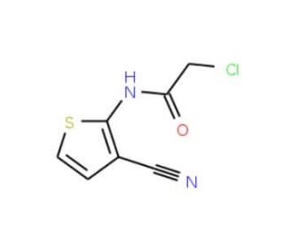 2-Chloro-N-(3-cyano-thiophen-2-yl)-acetamide (CAS 55654-19-8) - chemical structure image