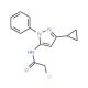 2-chloro-N-(3-cyclopropyl-1-phenyl-1H-pyrazol-5-yl)acetamide (CAS 649701-41-7) - chemical structure image