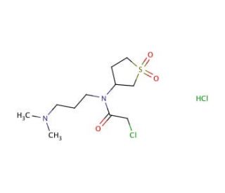 2-chloro-N-[3-(dimethylamino)propyl]-N-(1,1-dioxidotetrahydrothien-3-yl)acetamide hydrochloride - chemical structure image