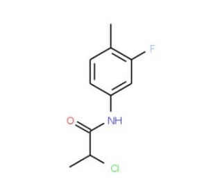 2-chloro-N-(3-fluoro-4-methylphenyl)propanamide - chemical structure image