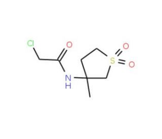 2-chloro-N-(3-methyl-1,1-dioxidotetrahydrothien-3-yl)acetamide - chemical structure image