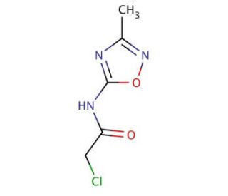 2-chloro-N-(3-methyl-1,2,4-oxadiazol-5-yl)acetamide - chemical structure image