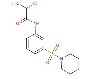 2-chloro-N-[3-(piperidin-1-ylsulfonyl)phenyl]propanamide - chemical structure image