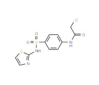 2-chloro-N-{4-[(1,3-thiazol-2-ylamino)sulfonyl]phenyl}acetamide (CAS 104246-27-7) - chemical structure image