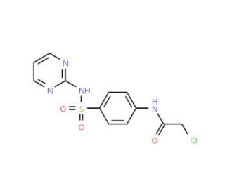 2-chloro-N-{4-[(pyrimidin-2-ylamino)sulfonyl]phenyl}acetamide (CAS 104246-28-8) - chemical structure image