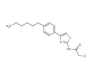 2-Chloro-N-[4-(4-hexyl-phenyl)-thiazol-2-yl]-acetamide - chemical structure image