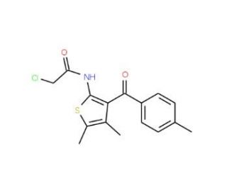 2-Chloro-N-[4,5-dimethyl-3-(4-methyl-benzoyl)-thiophen-2-yl]-acetamide - chemical structure image