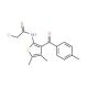 2-Chloro-N-[4,5-dimethyl-3-(4-methyl-benzoyl)-thiophen-2-yl]-acetamide - chemical structure image