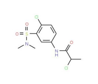 2-chloro-N-{4-chloro-3-[(dimethylamino)sulfonyl]phenyl}propanamide - chemical structure image