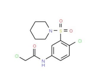 2-chloro-N-[4-chloro-3-(piperidin-1-ylsulfonyl)phenyl]acetamide (CAS 923756-39-2) - chemical structure image