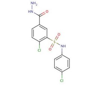 2-Chloro-N-(4-chloro-phenyl)-5-hydrazinocarbonyl-benzenesulfonamide - chemical structure image