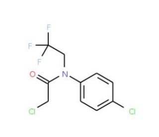 2-chloro-N-(4-chlorophenyl)-N-(2,2,2-trifluoroethyl)acetamide - chemical structure image