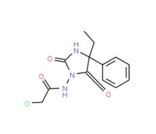 2-chloro-N-(4-ethyl-2,5-dioxo-4-phenylimidazolidin-1-yl)acetamide - chemical structure image