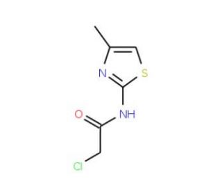 2-chloro-N-(4-methyl-1,3-thiazol-2-yl)acetamide (CAS 50772-53-7) - chemical structure image