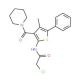 2-chloro-N-[4-methyl-5-phenyl-3-(piperidin-1-ylcarbonyl)thien-2-yl]acetamide - chemical structure image