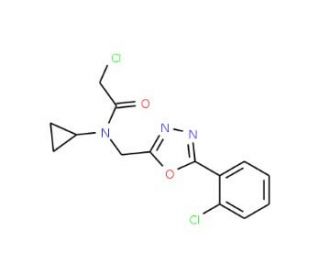2-chloro-N-{[5-(2-chlorophenyl)-1,3,4-oxadiazol-2-yl]methyl}-N-cyclopropylacetamide - chemical structure image