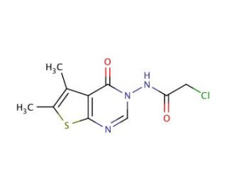 2-chloro-N-(5,6-dimethyl-4-oxothieno[2,3-d]pyrimidin-3(4H)-yl)acetamide - chemical structure image