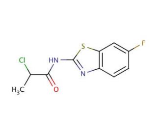 2-chloro-N-(6-fluoro-1,3-benzothiazol-2-yl)propanamide - chemical structure image