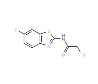 2-Chloro-N-(6-fluoro-benzothiazol-2-yl)-acetamide (CAS 263239-23-2) - chemical structure image