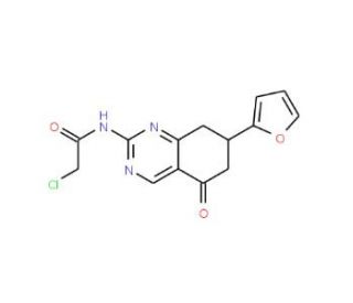 2-Chloro-N-[7-(2-furyl)-5-oxo-5,6,7,8-tetrahydroquinazolin-2-yl]acetamide - chemical structure image