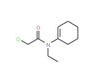 2-chloro-N-cyclohex-1-en-1-yl-N-ethylacetamide (CAS 21417-18-5) - chemical structure image