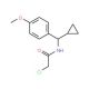 2-chloro-N-[cyclopropyl(4-methoxyphenyl)methyl]acetamide - chemical structure image