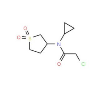 2-chloro-N-cyclopropyl-N-(1,1-dioxidotetrahydrothien-3-yl)acetamide - chemical structure image