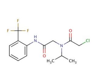2-chloro-N-isopropyl-N-(2-oxo-2-{[2-(trifluoromethyl)phenyl]amino}ethyl)acetamide - chemical structure image