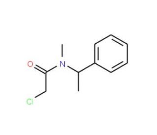 2-chloro-N-methyl-N-(1-phenylethyl)acetamide (CAS 40023-04-9) - chemical structure image