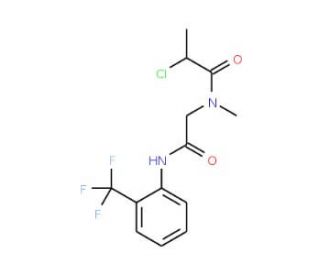 2-chloro-N-methyl-N-(2-oxo-2-{[2-(trifluoromethyl)phenyl]amino}ethyl)propanamide - chemical structure image