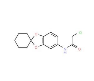 2-chloro-N-spiro[1,3-benzodioxole-2,1&prime;-cyclohexan]-5-ylacetamide - chemical structure image
