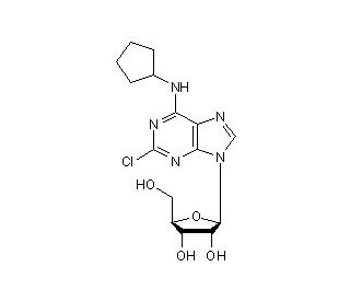 2-Chloro-N6-cyclopentyladenosine (CAS 37739-05-2) - chemical structure image