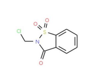 2-Chloromethyl-1,1-dioxo-1,2-dihydro-1lambda*6*-benzo[d]isothiazol-3-one (CAS 13947-21-2) - chemical structure image