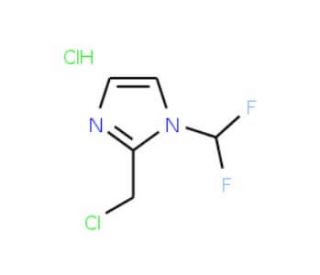 2-(chloromethyl)-1-(difluoromethyl)-1H-imidazole hydrochloride - chemical structure image