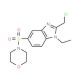 2-(chloromethyl)-1-ethyl-5-(morpholin-4-ylsulfonyl)-1H-benzimidazole - chemical structure image