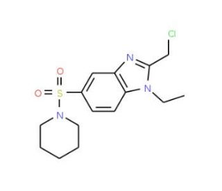 2-(chloromethyl)-1-ethyl-5-(piperidin-1-ylsulfonyl)-1H-benzimidazole - chemical structure image