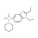 2-(chloromethyl)-1-ethyl-5-(piperidin-1-ylsulfonyl)-1H-benzimidazole - chemical structure image