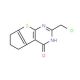 2-(chloromethyl)-3,5,6,7-tetrahydro-4H-cyclopenta[4,5]thieno[2,3-d]pyrimidin-4-one (CAS 91225-70-6) - chemical structure imag