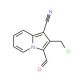 2-(chloromethyl)-3-formylindolizine-1-carbonitrile - chemical structure image