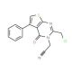 [2-(chloromethyl)-4-oxo-5-phenylthieno[2,3-d]pyrimidin-3(4H)-yl]acetonitrile - chemical structure image