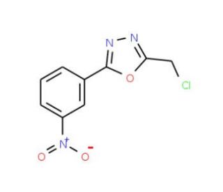 2-Chloromethyl-5-(3-nitro-phenyl)-[1,3,4]oxadiazole (CAS 63002-57-3) - chemical structure image