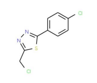 2-Chloromethyl-5-(4-chlorophenyl)-1,3,4-thiadiazole (CAS 851983-40-9) - chemical structure image