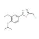 2-(chloromethyl)-5-(4-isopropoxy-3-methoxyphenyl)-1,3,4-oxadiazole - chemical structure image