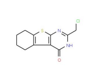 2-Chloromethyl-5,6,7,8-tetrahydro-3H-benzo[4,5]thieno[2,3-d]pyrimidin-4-one (CAS 89567-03-3) - chemical structure image
