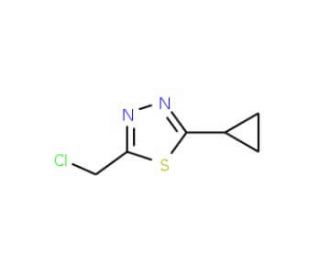 2-Chloromethyl-5-cyclopropyl-1,3,4-thiadiazole (CAS 138300-59-1) - chemical structure image