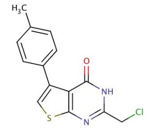 2-Chloromethyl-5-p-tolyl-3H-thieno[2,3-d]pyrimidin-4-one - chemical structure image